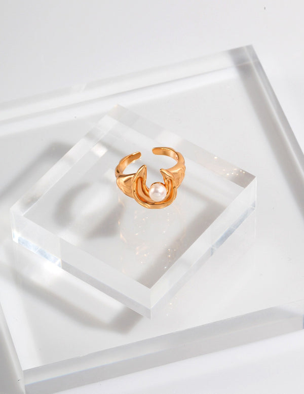 Moon and Star Ring
