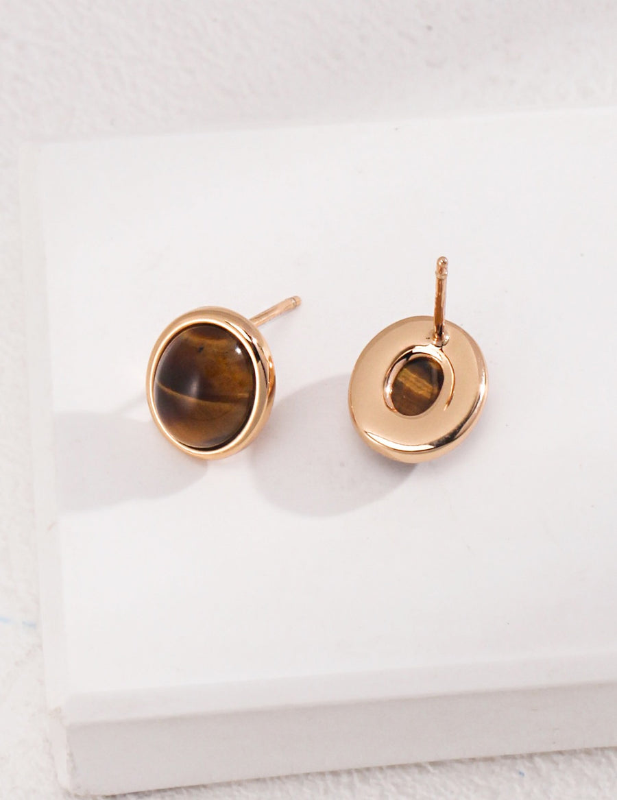 Tigers Eye Studs