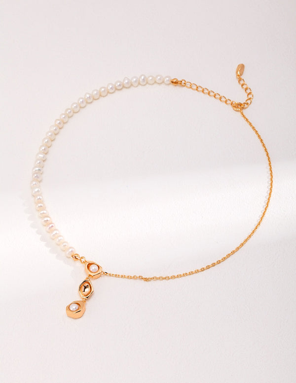 Pearl & Chain Necklace
