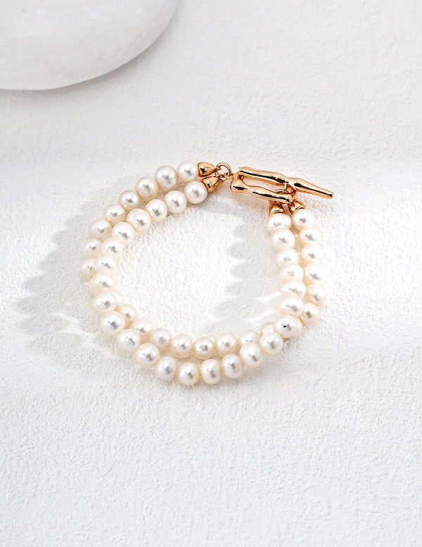 Classic Double Pearl Bracelet
