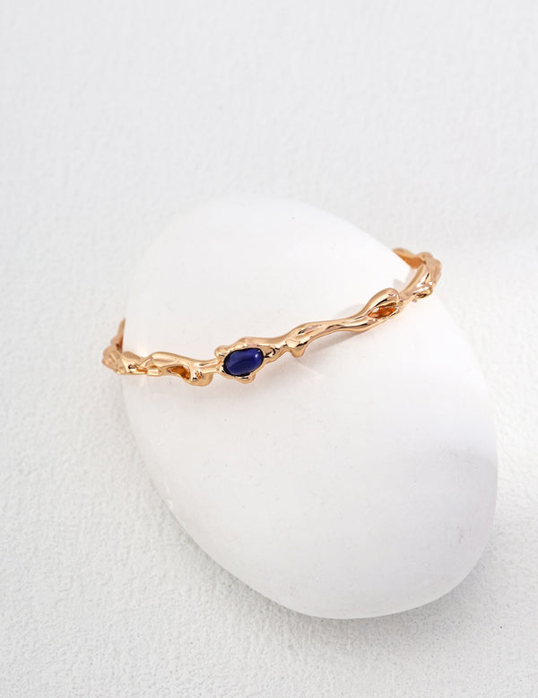 Blue Lapis Lazuli Bangle