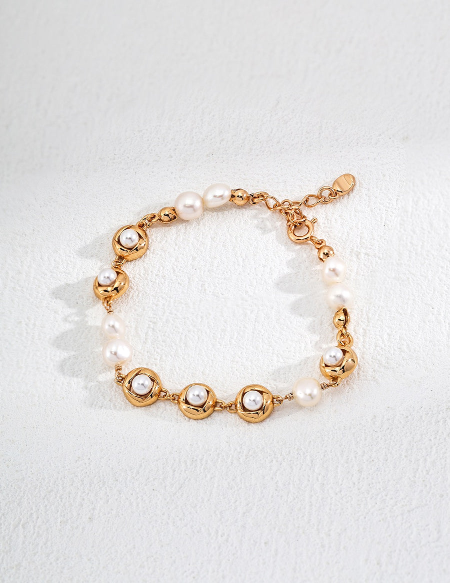 Crafted Pearl Strand Bracelet