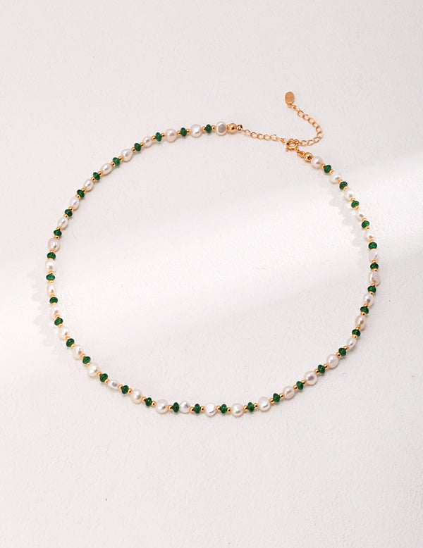 Emerald Pearl Necklace