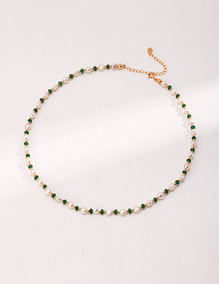 Emerald Pearl Necklace