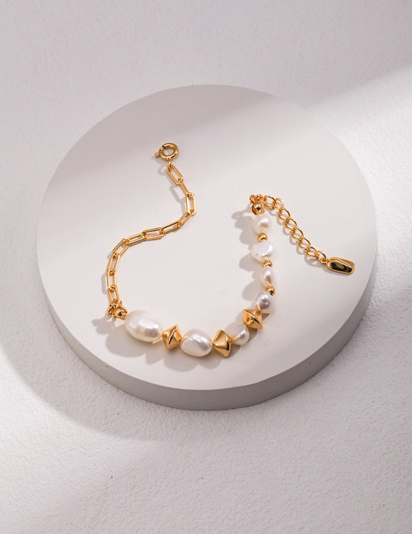 Baroque Pearl Chain Bracelet